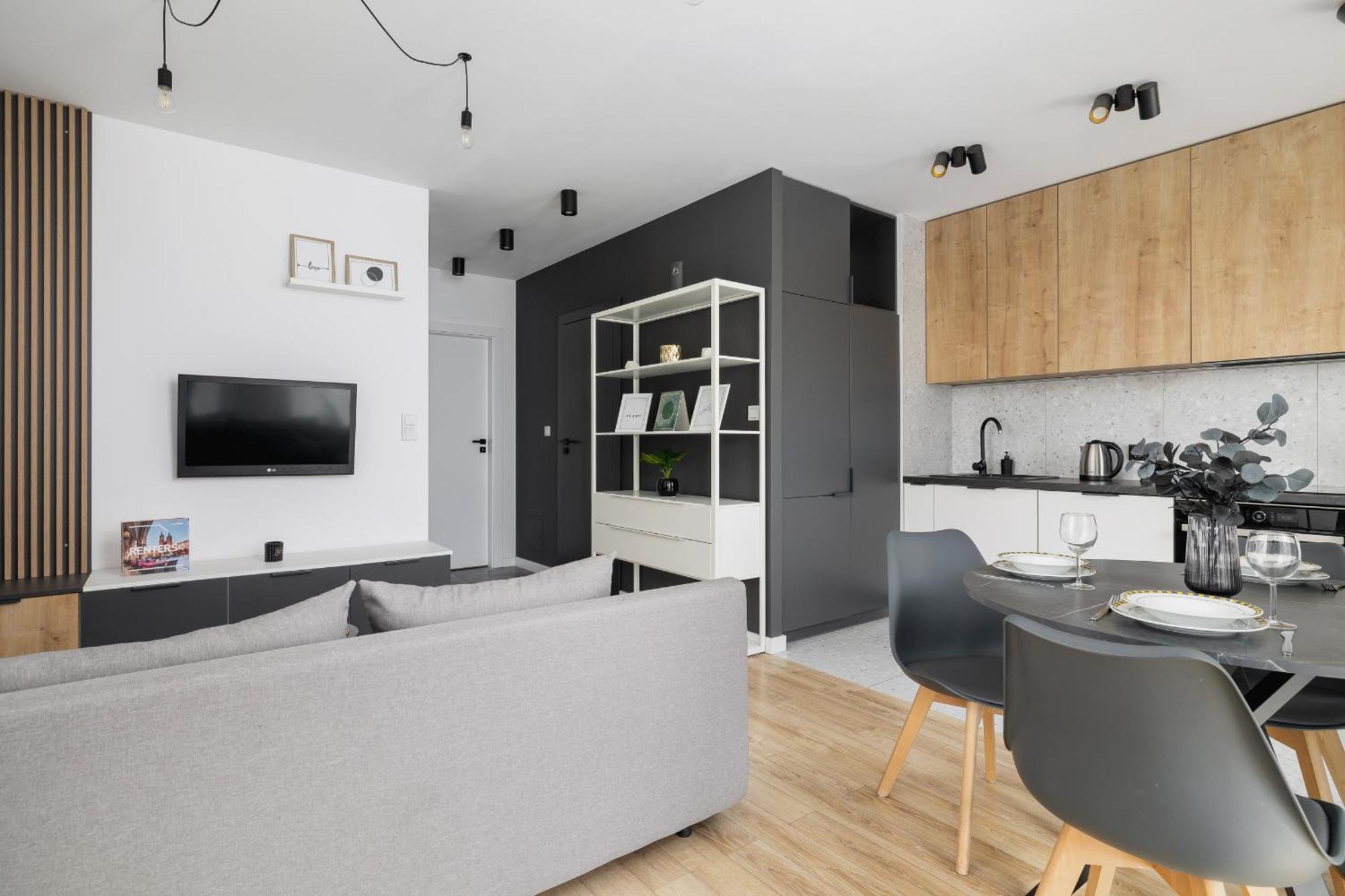 Elegant Apartment In Cracow With Balcony, Parking And Desk By Noclegi Renters Krakov Exteriér fotografie